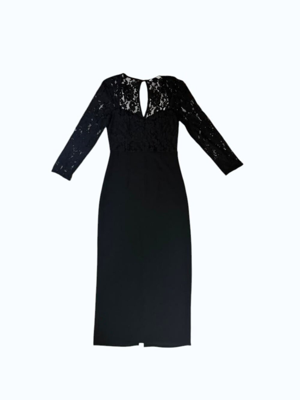 Zara Black Lace Midi Dress XS NWT Elegant Cocktail Party Dress.